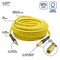 Interstate Pneumatics 3/8in 50 ft Yellow Hybrid Polymer Hose With 1/4in Brass Industrial 6-Ball Coupler & Steel Plug HH16-050H44BS - alternate 3